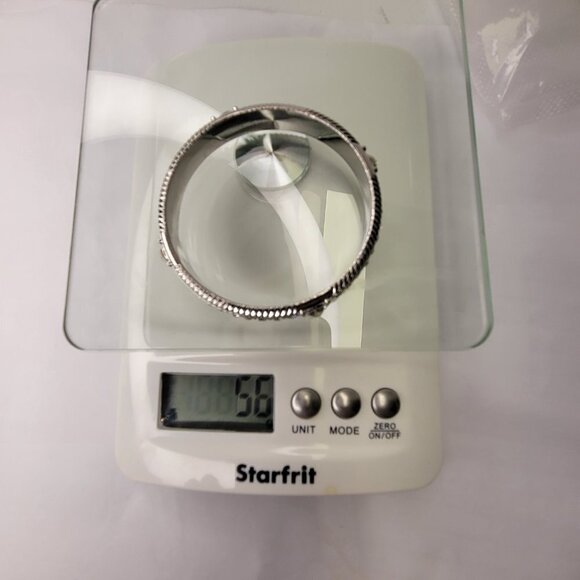 Silver Bangle with Crystals - Picture 14 of 15